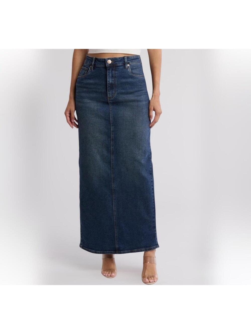 STS Blue Niki Maxi Long Pencil Skirt Blue Denim Size 29 NWT MSRP $89